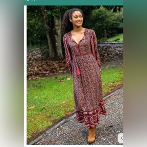 NATURAL LIFE Rosa Floral Long Sleeve Maxi Dress